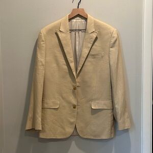 Ralph Lauren Trim Fit Classic Tan Linen Blazer 40R